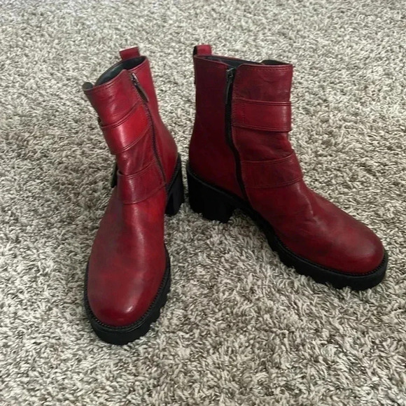 NWOB Paul Green Jake Boot Dynamite Combat in Chili Red Sportnappa - Picture 3 of 8